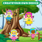 Vkpi 4 Pieces Eva Foam Art Crafts Gift Kit, Creative Make Your Own Fairies, Cartoon Foam Paper Craft Projects For Kids Ages 4+ T