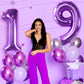 Katchon, Giant 19 Birthday Balloons Purple - 40 Inch | 19 Balloons For 19Th Birthday Decorations | Purple 19 Balloon Number | 19Th Birthday Balloons For 19 Year Old Birthday Party Decorations