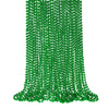 SHAOQINLIN 24 Pcs 33 Inch 7 mm Metallic Green Bead Necklaces, Mardi Gras Beads Necklace St. Patrick's Day Bead Necklaces Bulk fo