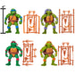 Teenage Mutant Ninja Turtles Micro Mutant Bundle - Classic Movie Star Figures, Multi-Color, Model 80995, Plastic
