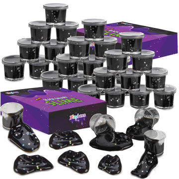 Black Nebula Slime - 48 Pack - Galaxy Star Slime Party Favors For Kids - Non-Sticky, Stress Relief, Arts & Crafts