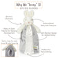 Bunnies By The Bay Bloom Bunny Bye Bye Buddy - Travel Size Baby Lovey - 11 inch Stuffed Rabbit and Baby Blanket - Super Soft Vel