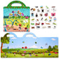 Astaron Reusable 3D Puffy Sticker Book For Kids 2-6, Cute Waterproof Insects Stickers 88 Pcs,Puffy Sticker Game Travel Stickers And Educational Sensory Learning Toy Busy Book,4 Fold-Out Scenes Choices