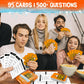 QUOKKA Icebreaker Cards - 500+ Questions for Family & Adults Game Night - Travel Version - Cardboard - Rapid Fire Original