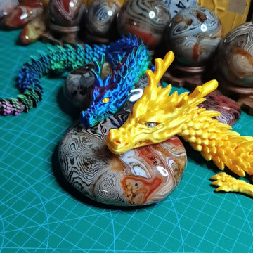 Whattiho 3D Printed Dragon Articulated Fidget Toy - Posable Flexible Dragon Toys For Car Decoration And Ornament Figures