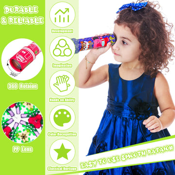 30 Pcs Classic Kaleidoscope Educational Kaleidoscope Toy Return Gift Vintage Educational Toys Party Bag Fillers School Classroom Prizes For Adults And Teens Party Favors, Random Styles (Double Style)