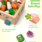 Coogam Montessori Fine Motor Toys For Baby Toddler, Wooden Shape Sorter Carrot Harvest Game For Easter Basket Stuffer, Preschool Learning Educational Gift Toy For 3 4 5 Year Old