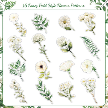 A1Diee Spring Watercolor Flower Stickers Roll - 1000Pcs Cute Field Plants Theme Self-Adhesive Decals For Kids Gifts Party Favor Decorations Scrapbooking Windows Luggage Water Bottle Laptop