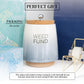 Pavilion Gift Company -  Fund 6.5-inch Unique Ceramic Piggy Bank Savings Bank Money Jar with Cork Base and Cork Lid  Ombre Blue