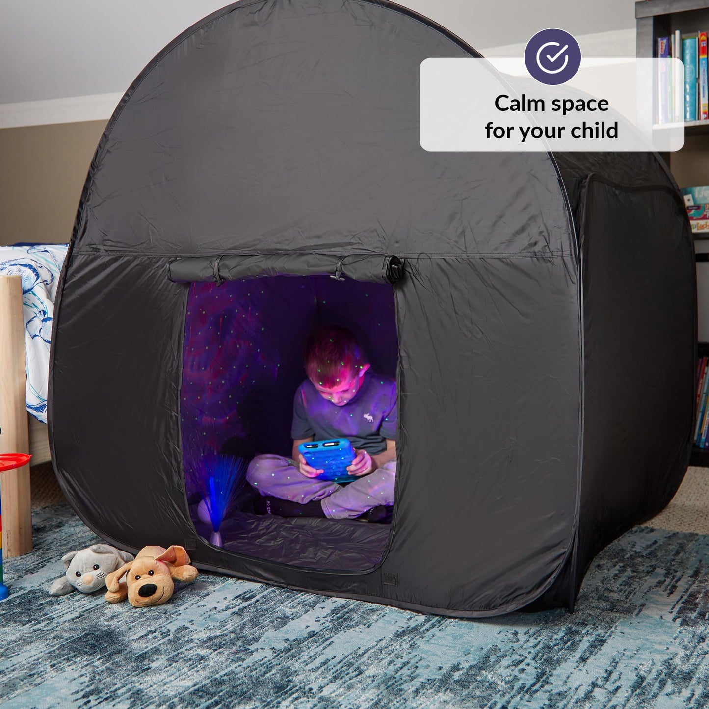 Sensory Tent | Calming Hideout For Kids | Sensory Den | Pop-Up Tent | Blackout Tent | Sensory Play Tent | Indoor Tent | Easy To Setup | Helps With: Spd, Anxiety, Adhd, Autism & More | Double Size