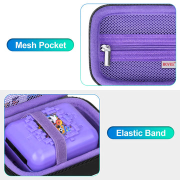 Bovke Carrying Case For Bitzee Disney/Bitzee Magicals/Bitzee Interactive Toy Digital Pet And Case, Travel Holder Fits Bitzee Virtual Electronic Pets Kids Toys, Extra Space For Batteries, Purple