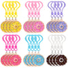 Jadive 24 Pcs Sweet Donut Party Favors Donut Keychain Sweet Doughnut Theme Birthday Party Supplies Pendant Ornament For Christmas Kids Boy Girl Gift Reward Goodie Bag Fillers, 6 Colors