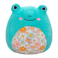 Squishmallows Sqcr05383 7.5-Inch-Robert The Aqua Frog With Floral Belly, Multicolour