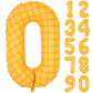 40 In Matte Yellow Number Balloons Helium Foil Mylar Balloon Birthday Party Banquet Decoration Digital 0