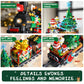 Mould King 12012 Christmas Train Building Block Kits, Electric Led Light,Train Track Vehicle Model Building Sets With Motors,Col