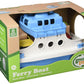 Green Toys Ferry Boat, Blue/White 4C - Pretend Play, Motor Skills, Kids Bath Toy Floating Vehicle. No Bpa, Phthalates, Pvc. Dishwasher Safe, Recycled Plastic, Made In Usa.