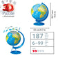 Ravensburger Children's World Globe 180 Piece 3D Jigsaw Puzzle | Easy Click Technology | Displayable Art | Perfect for Kids and mature-themeds | 10.5 in Diameter
