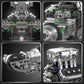 Mould King Supercar V8 Engine Building Blocks Sets, Build A Engine Model Kit That Runs, Moc Engineering Model Building Kit, 737