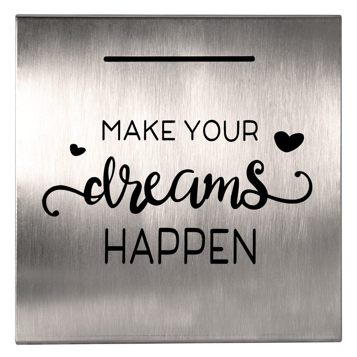 Piggy Bank Made of Stainless Steel, Piggy Banks for Adults Coin Bank,Can Only Save The Piggy Bank That Cannot be Taken Out (Make