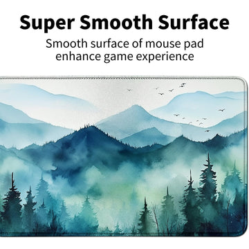 Watercolor Forest For Mtg & Tcg Playmat,Bfdhgqzc 24'' X 14'' Game Mat For Mtg/Rpg/Ccg Trading Card Game Playmats Table Mat Perfe