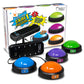 Teacher's Choice Light Up Game Buzzer System, Multicolor, 4 Pack, Unique Sounds for Trivia, Family Feud, Jeopardy