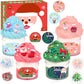 Christmas 4 Pack Butter Slime, Xmas Toys Kit, Classroom Party Favors For Kids 8-12, Party Favors For Classroom Birthday, Christm