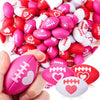 Simgoing 120 Pcs Valentine Football Stress Balls 1. 57'' Mini Football Squeeze Balls Bulk Valentines Gift Foam Toy Party Favors