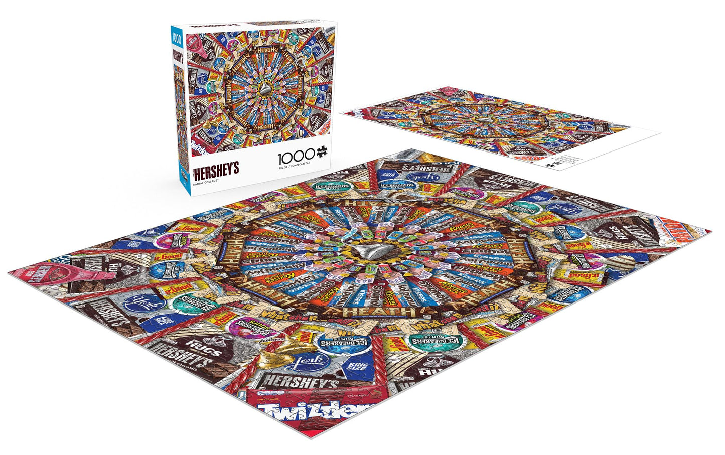 Buffalo Games - Hershey - Hershey Radial Collage - 1000 Piece Jigsaw Puzzle For Adults Challenging Puzzle Perfect For Game Nights - Finished Puzzle Size Is 26.75 X 19.75