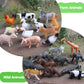 Rcomg 24 Pcs Small Animal Toys Set: Farm Animal Toys & Forest Animal Figures, Realistic Animal Figurines Cake Topper Party Favor For Kids Toddlers