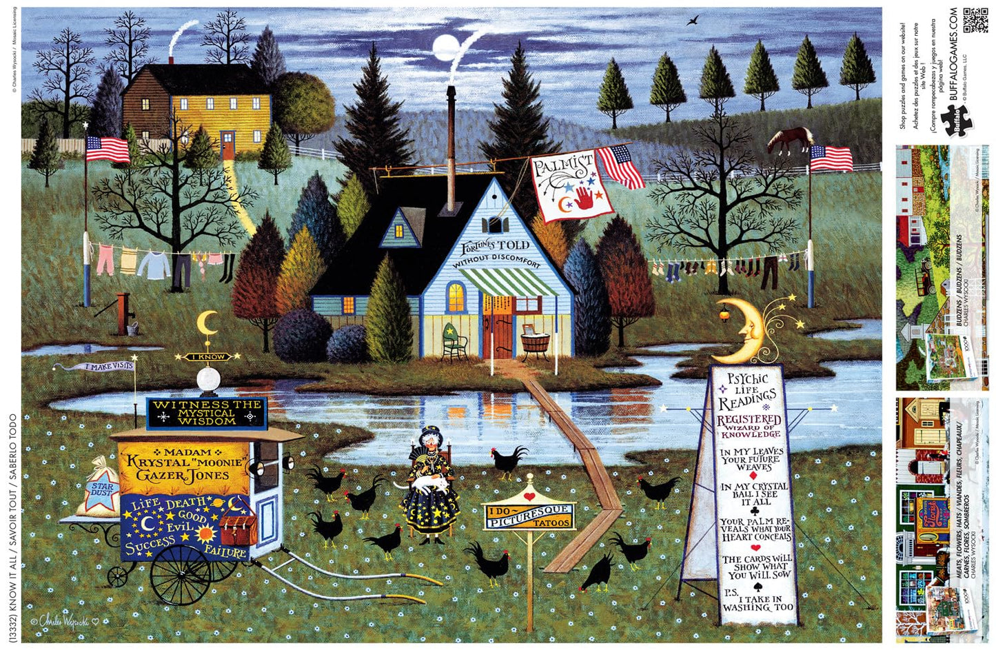 Buffalo Games 1000 Piece Jigsaw Puzzle - Charles Wysocki Know It All Americana Folk Art, Paper Material