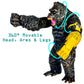 Twcare King Kong: The New Empire, Dinosaur Dragon Attack Action Figure 7” Fight Mode Gorilla Ape Solid Wild Movie Series, Travel Bag