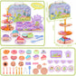 Lajeje 41Pcs Dinosaurs Tea Party Set for Little Girls, Pretend Plastic Teapot Set, Princess Tea Time Play Kitchen Toy with Desse