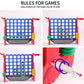 Tigasy Giant 4 Row Game with Carrying Bag and Mesh Fabric .Giant 4-to-Score Game Set Suitable for Indoor and Outdoor Holiday Par