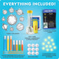 National Geographic Mega Space Activity Kit - Glow In The Dark Science Craft Kit For Kids With 100+ Pieces, Launch A Rocket, Cre