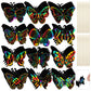 Deekin 72 Pcs Butterfly Scratch Cards Rainbow Paper Scratch Butterfly Craft Art Kits Party Favors with 36 Pcs Bamboo Stylus for 
