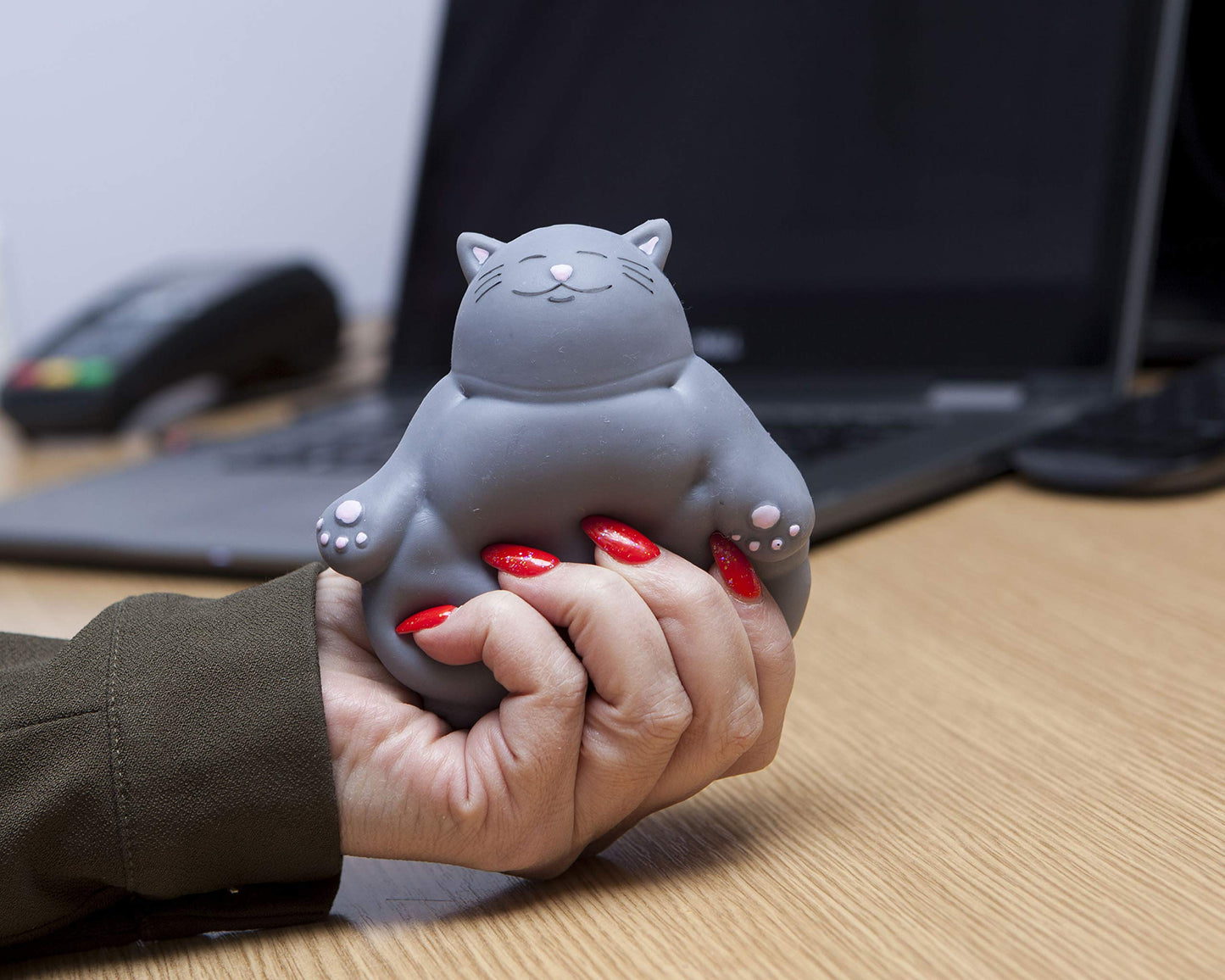 Boxer Gifts Kalma Kitty Stress Relief Toy | Unique Stress Balls For Adults & Teens - Squishy Fidget Toys For Anxiety - Cool Desk Accessories For Cat Lovers