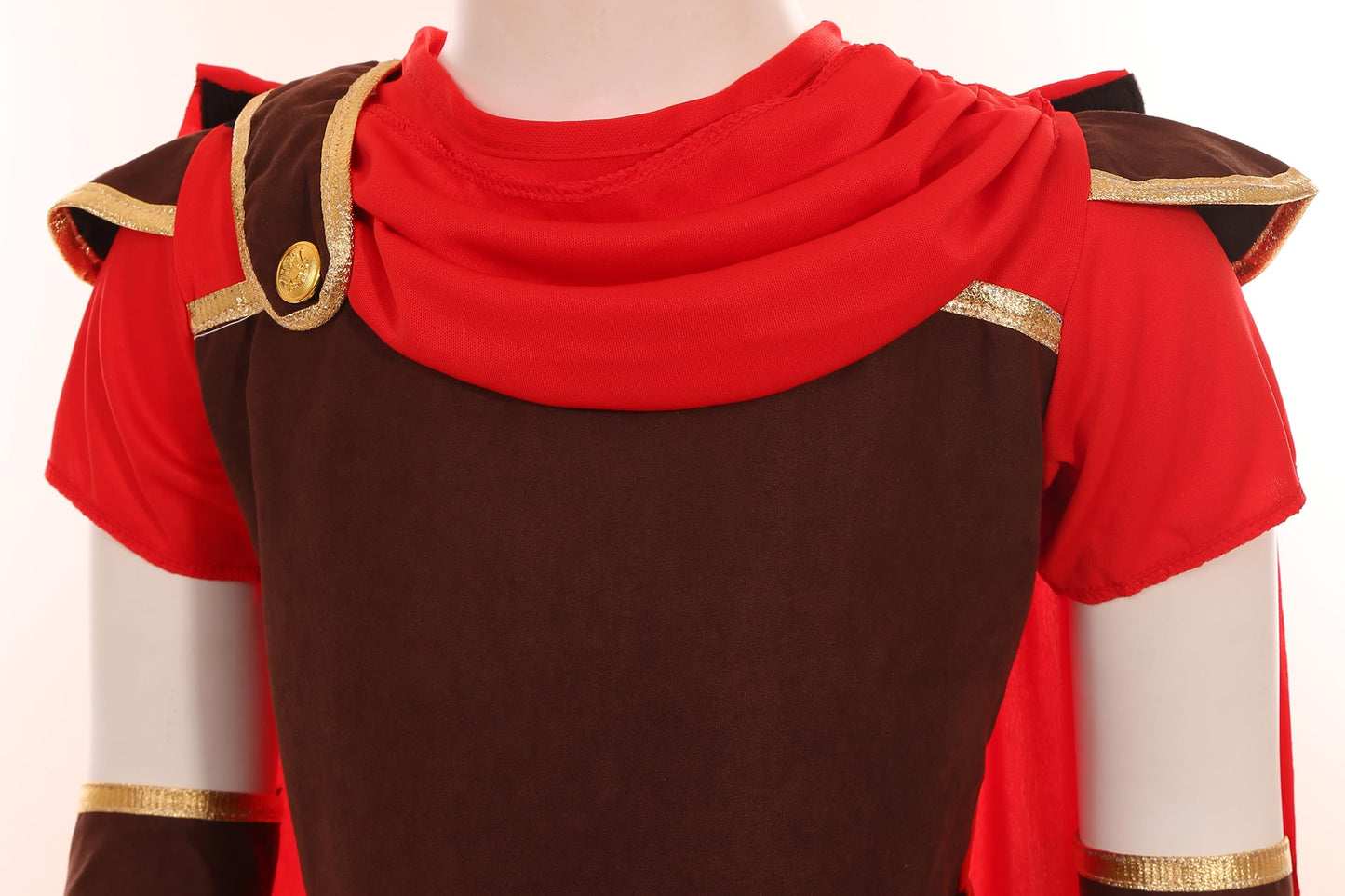 Frekuyrt Kids Warrior Costume Boys Roman Soldier Gladiator Costume Medieval Knight Costume For Halloween Party Dress Up (4-5 Yea