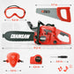 BELLOCHIDDO Toy Chainsaw - Construction Toy Power Tools with Realistic Sounds, Goggles Assesories, Outdoor Pretend Play Set, Gif