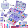 Mrabbitoo Kids Makeup Kit - 57 Pcs Non-Toxic Washable Toys for Girls Age 3-12, Light Purple