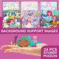 Quokka Magnetic Puzzles For Kids Ages 4-6 - 36 Pieces Sudoku Toddler Puzzles Ages 2-4 - Travel Puzzle For Kids Ages 3-5 - Princess Unicorn Mermaid Toddler Travel Toys - Car Airplane Road Trip Games