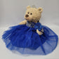 Kinnex Collections By Amanda 20'' Quince Anos Teddy Bear With Dress (Centerpiece) ~ B16632-15 (Royal Blue)