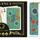 DA VINCI 100% Plastic Playing Cards, 2-Deck Bridge Size, Small Print Regular Index, Multi Color, Model 10-823br