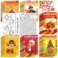 Maitys 60 Pcs Thanksgiving Activity Books Mini Challenging Activities Fun and Games Include Mazes, Word Search, Word Scramble, a
