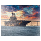 MyPuzzle A U.S. Navy Ship Leaves San Diego Bay and Heads Into The Pacific Ocean - enhanced 100 Piece Jigsaw Puzzle for mature-themeds