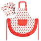 R Horse Kid Apron And Chef Hat Set - 2Pcs Strawberry Adjustable Children Kitchen Toddler Apron For Girls, Role Play Chef Toy Coo