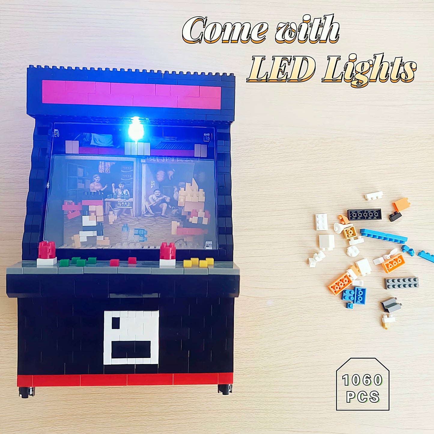 Vziimo Fighter Game Micro Blocks Sets For Adults And Kids 12+ Building Toys, Diy Bricks Gifts For Boys Girls- Compatible With Nano(1060 Pieces)