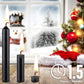 BRUBAKER Tree Candles - Pack of 20 - Black - 3 x  Inches (9.5 x 1.27cm) - Made in Europe - Christmas Wax Candles for Pyramids, C