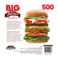 RoseArt 500 Piece Jigsaw Puzzle - Big Shaped Juicy Burger, Multicolor, 27" x 12", Model 7450ZZB for Adults