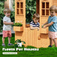 All Spruce Outdoor Kids Playhouse, Toddler Playhouse Wooden Playhouse For Kids Ages 3-10, With Sink, Stove, Flower Pot Holders,