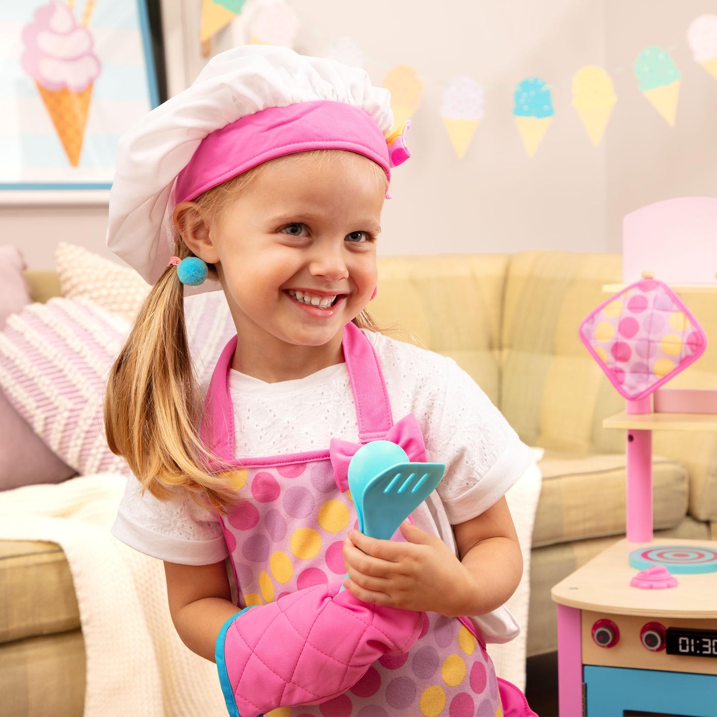 Battat- Play Circle- Play Kitchen For Toddlers - Baking Set - Chef'S Hat & Apron- Pretend Play - 3 Years +